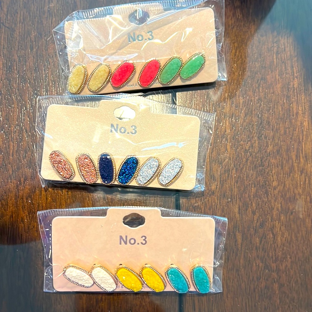 Druzy stud earrings